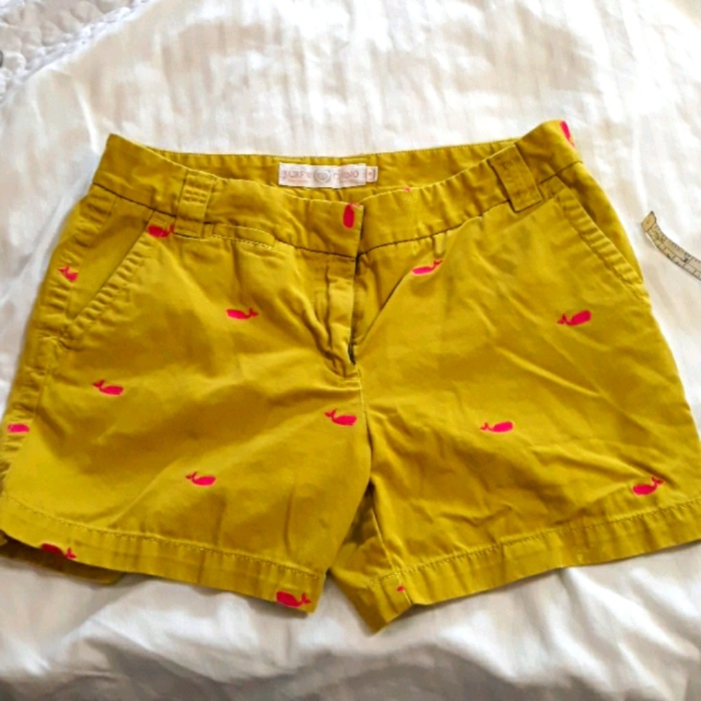 J Crew Chino whale print shorts size 8